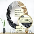 thumbnail image 4 of DESIGN ART Designart "Gold Black Spiral Illusions I" Abstract Spirals Modern Wall Mirror 24in.x36in., 4 of 5