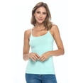 thumbnail image 2 of Natural Uniform Women's Camisole Cotton Stretch Undershirt with Adjustable Strap Tank Top 4 Pack (True Navy Blue) Medium, 2 of 2