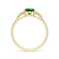 thumbnail image 2 of ANGARA Lab Grown 1.1 Ct Solitaire Oval Emerald Criss Cross Ring with Diamonds for Women in 14K Yellow Gold (Size-8x6mm) | May Birthstone, Anniversary, Jewelry Gift for Women | Lab-Grown Emerald Ring, 2 of 7