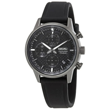 Seiko Essentials Chronograph Quartz Black Dial Men's Watch SSB393P1
