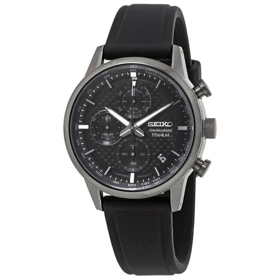 Seiko Essentials Chronograph Quartz Black Dial Men's Watch SSB393P1