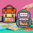 thumbnail image 3 of Bolsa Escolar de dibujos animados para niños, bolsa de dulces con forma de galleta, bolsa de regalo para fiesta de cumpleaños, suministros de embalaje para bocadillos, 3 of 4