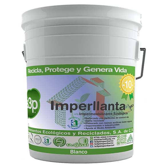 Impermeabilizante para techos a3p Imperllanta Cubeta de 19 litros
