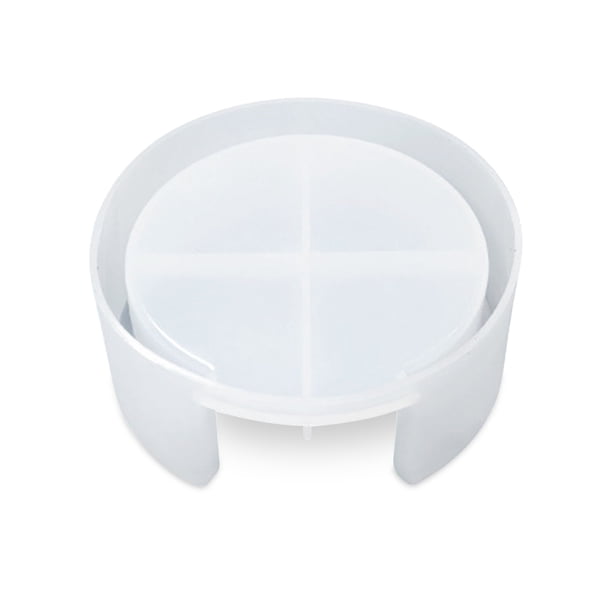 Cateissary Moldes de posavasos redondos para copa de vino, molde de fundición reutilizable de silicona de yeso, artesanía DIY antiadherente, suministros Artesanía Runde Kastenform NO2 Cateissary HA010084-03