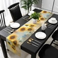 thumbnail image 3 of Sunflower Table Runner 36 Inches Long, Watercolor Yellow Floral Botanical Kitchen Coffee Dining Table Decoration for Home Party Birthday Wedding Home Decor 13x36 Inches, 3 of 8