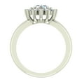 thumbnail image 4 of Halo Engagement Ring Classic Style Floral Halo Shared Prong Setting 14K White Gold 1.30 CT TW (G,I1), 4 of 6