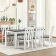 thumbnail image 2 of Harper & Bright Designs Indoor Furniture 7 Piece, Solid Frame Dining Table with Chair, White/Gray, 2 of 12