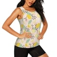 thumbnail image 2 of Sigee Lemon Leaves for Women's Workout Tank Top,Running Tank Tops,Sleeveless Gym ClothesSmall, 2 of 8
