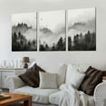 thumbnail image 2 of ONETECH Large Wall Decor Mountain Canvas Wall Art Framed Living Room Decor Foggy Forest Bedroom Decor Bird Office Decor Room Decor 12''x16''X3 Panels, 2 of 4
