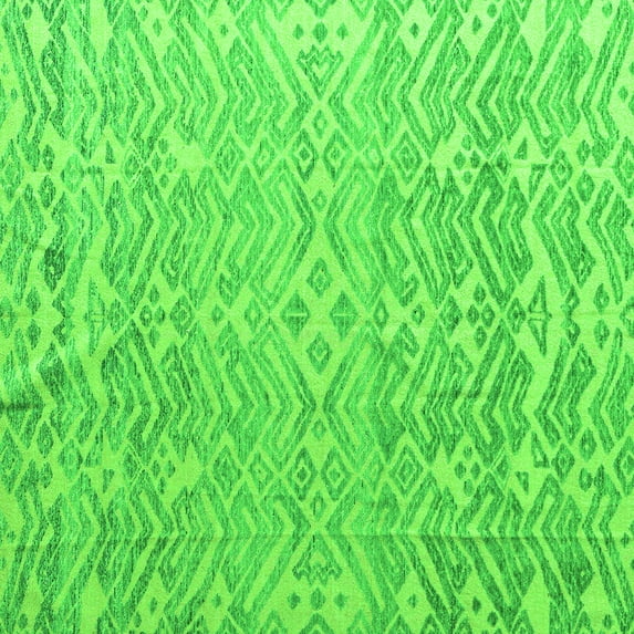Ahgly Company Indoor Square Abstract Green Modern Area Rugs, 3' Square