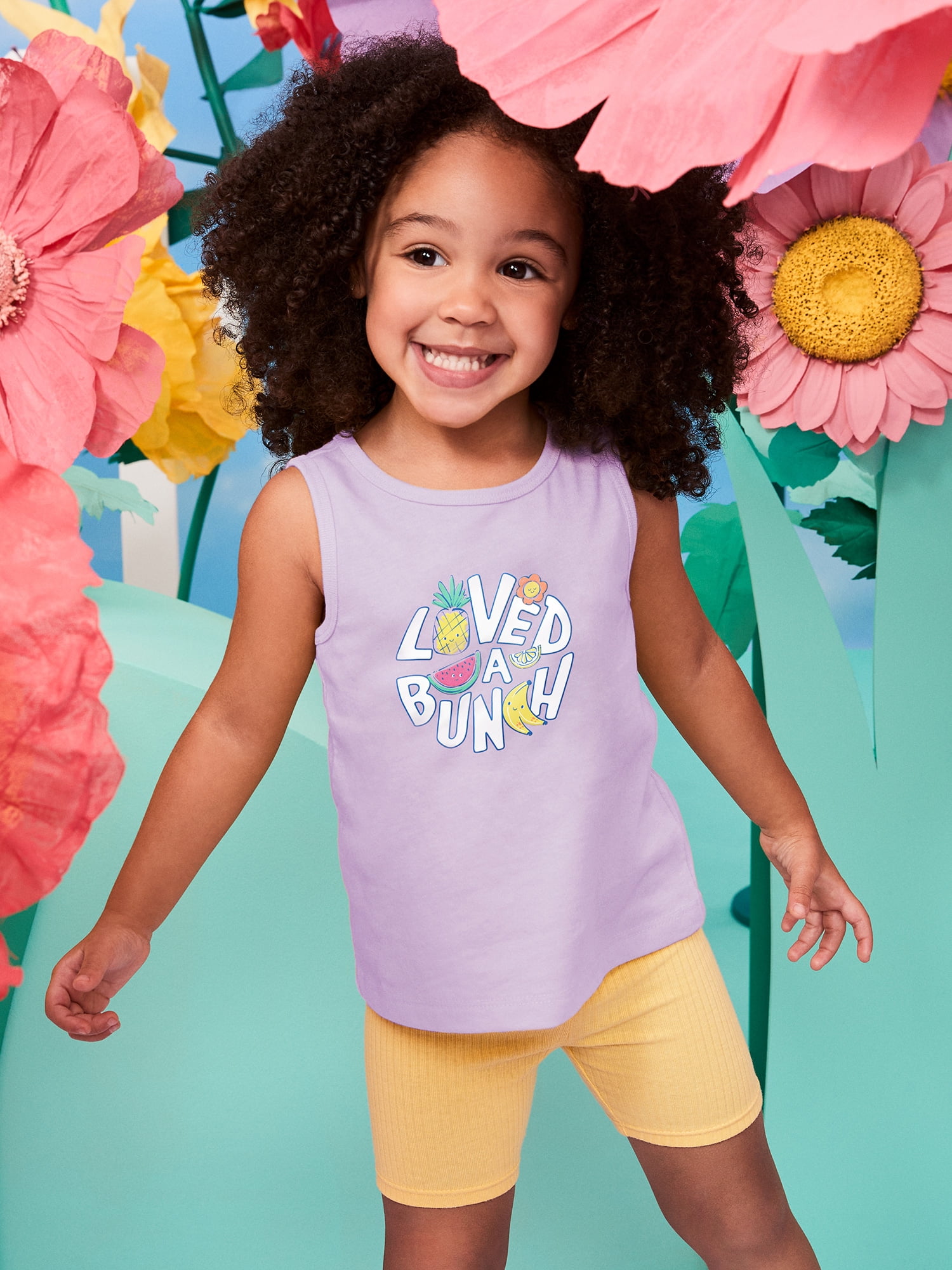 Garanimals Newborn, Baby & Toddler Girl Cotton Graphic Tank Top, Sizes 0-6T