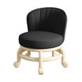 thumbnail image 1 of Taburete bajo con ruedas, taburete giratorio de 360 grados, taburete con ruedas, silla giratoria, taburete para lavandería, , ejercicios de Negro, 1 of 8