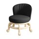 thumbnail image 1 of Taburete bajo con ruedas, asiento con ruedas, taburete giratorio, taburete con ruedas que gira 360 degree Negro, 1 of 9