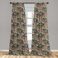 thumbnail image 5 of Ambesonne Abstract Curtains, Eastern Doodle Paisley, Pair of 28"x84", Multicolor, 5 of 5