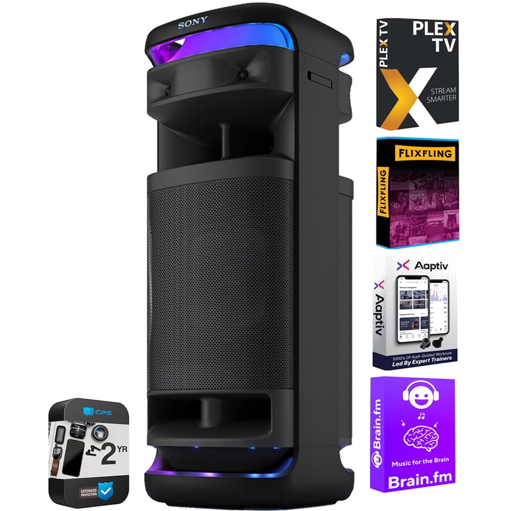 Sony SRSULT1000 X-Series Wireless Portable Bluetooth Karaoke Party Speaker Bundle with Tech Smart USA Audio Entertainment Essentials Bundle+ 2 YR CPS Enhanced Protection Pack|Official Sony USA Dealer