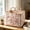 Floral-01, variant on Quilted Laundry Basket with Handles,Boho Fabric Large Quilted Floral Foldable Baskets with Handles for Car Home Picnic