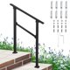 thumbnail image 1 of QinaQin Barandal exterior, kit de pasamanos de hierro para escalera con ángulo ajustable, pasamanos metálico resistente para pisos de concreto, madera, cemento o mármol, 1 of 7