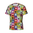 thumbnail image 5 of Vsdgher Colorful Bulldog Print Men's Dry Fit Mesh Athletic Shirts Moisture Wicking Tennis T-Shirt Tops, 5 of 9