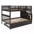 thumbnail image 5 of Bedroom Bunk Bed: Full-Over-Full with Twin Trundle & Guard Rail - Espresso, 5 of 15
