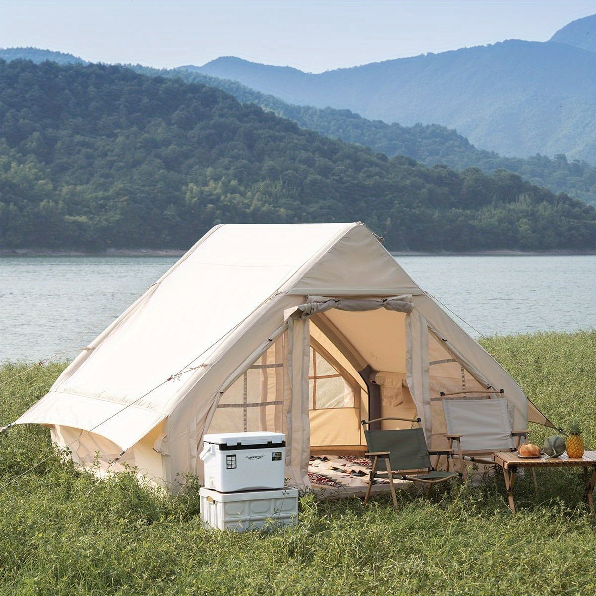 4-6 Person Inflatable Camping Tent with Pump