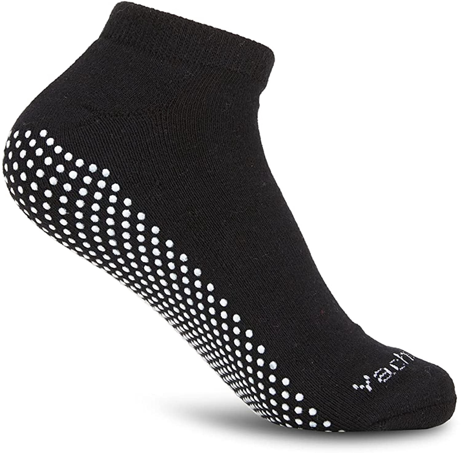 Yacht & Smith Women's Non Slip No-Skid Socks with Grips, 97% Cotton, For Hospital, Yoga, Pilates, Barre, Grippy Ankle Sock