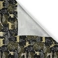 thumbnail image 3 of Ambesonne Christmas Kitchen Curtains, Oriental Deer, 55"x45", Yellow White Black, 3 of 3