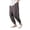 Grey, variant on Summer Men Harem Pants Loose Ankle Length Pockets Pure Color Plus Size Japanese Style Deep Crotch Casual Daily Wear Long Trousers