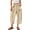 Beige#2037NN, variant on Womens Baggy Barrel Pants Wide Leg Palazzo Comfy Lounge Pants Women Drawstring Color Block Capri Pants for Women Plus Size with Pockets
