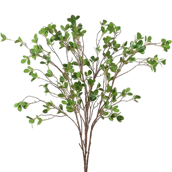 Topboutique Faux Stems Artificial Branches,3 Pcs 40'' Faux Branches Greenery Plant Stems,Realistic Ficus Branches,Fake Green Fake Plant Eucalytus Branches for Wedding Home Decoration