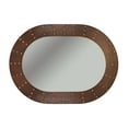 thumbnail image 2 of Premier Copper ProductsMFO3526-RI 35" Hand Hammered Oval Copper Mirror with Hand Forged Rivets, 2 of 2