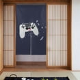 thumbnail image 1 of Doorway Drape Split Curtains, Lark Style Game Controller Room Divider Privacy Door Curtains, 34" x 56", 1 of 6