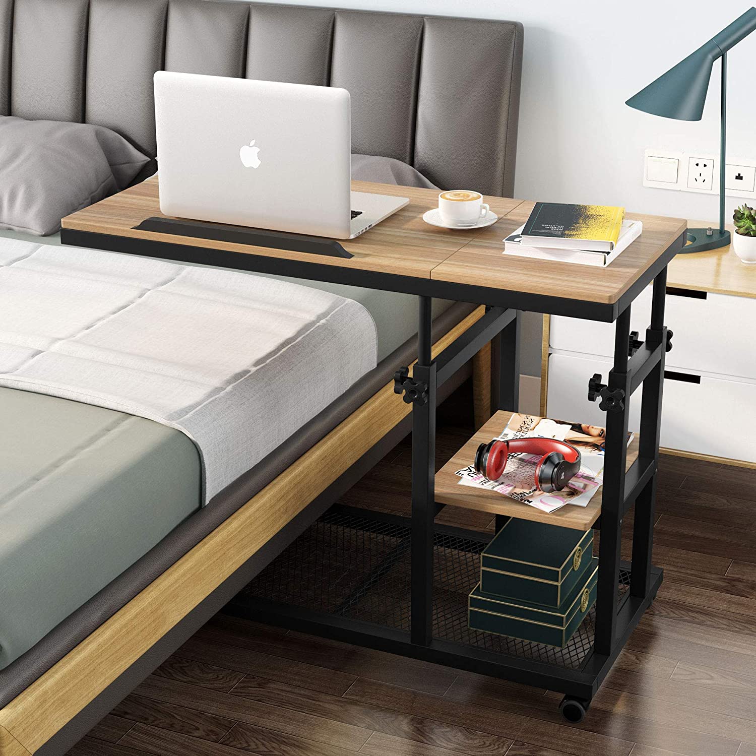 Tribesigns Height Adjustable C Table, Couch Sofa Bedside Laptop Side Table with Tiltable Drawing Board - image 2 of 7