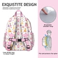 thumbnail image 5 of Colorful Princess Castle Pattern Backpack for School,Cute School Bag,Schoolbag with Adjustable Shoulder Straps & Padded Back,15.25"x11.5"x5.25", 5 of 5