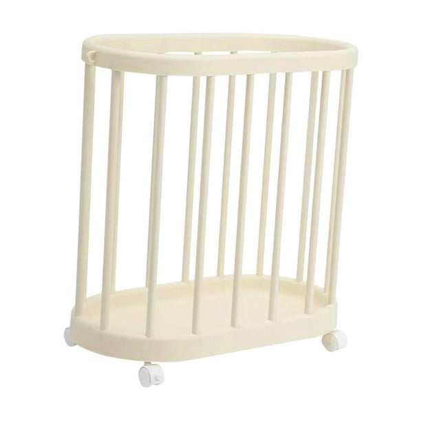 Cesto para ropa con ruedas para dormitorio, lavandería Color crema