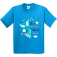 thumbnail image 3 of Inktastic Be a Mermaid Make a Splash Blue Mermaid Tail Youth T-Shirt, 3 of 5