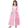 thumbnail image 1 of iiniim Costume de Princesse Médiévale pour Filles Enfants Robe de Fête Renaissance Gothique Épaules Dénudées Longue Robe Rose 8, 1 of 7