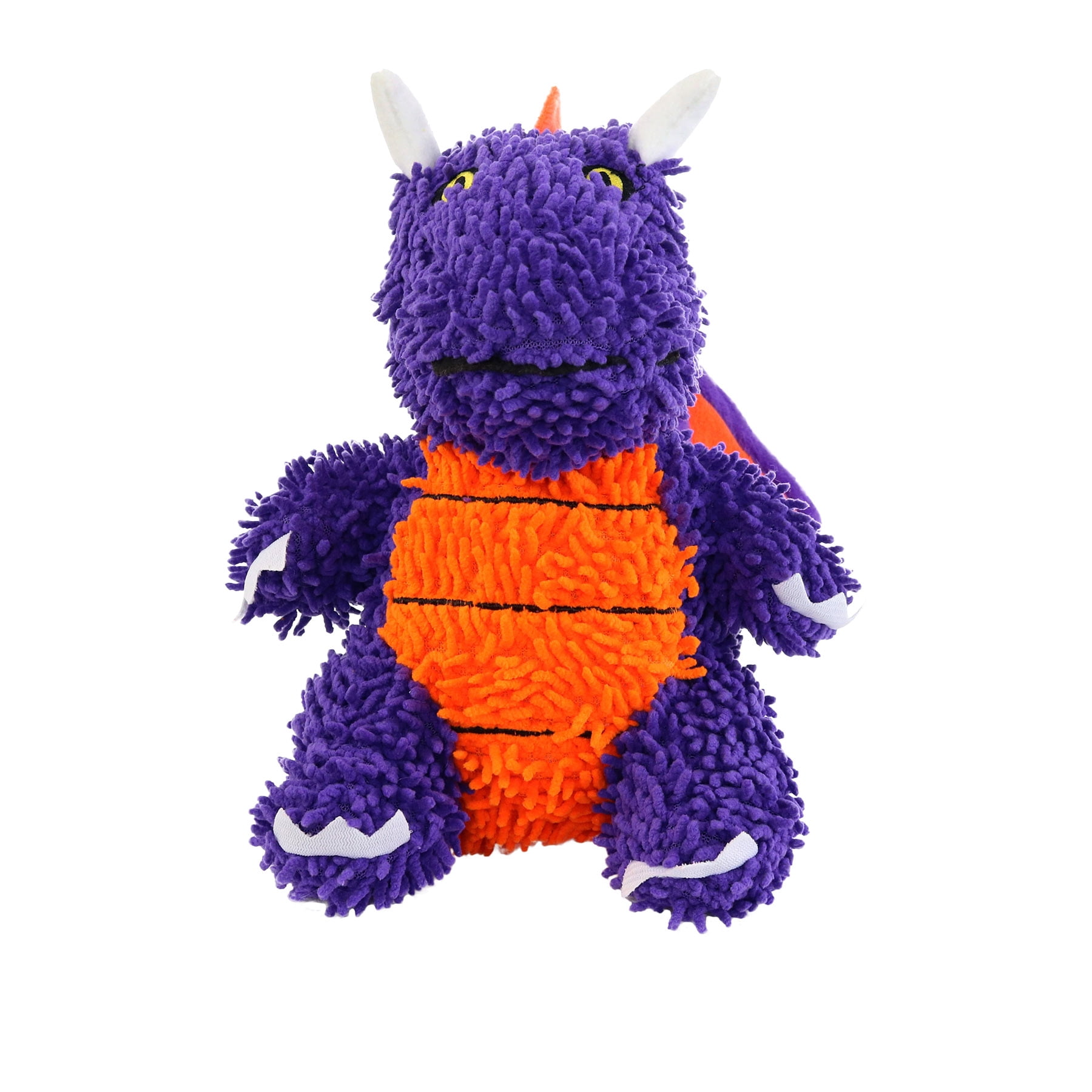 Mighty Microfiber Ball Med Dragon Purple, Durable Squeaky Dog Toy