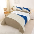 thumbnail image 2 of Homewish Navy Wave Lines Full Size Comforter Sets,Minimalist Artwork Bedding Comforter Set,Reversible,3 Pieces,1 Comforter and 2 Pillowcases, 2 of 7