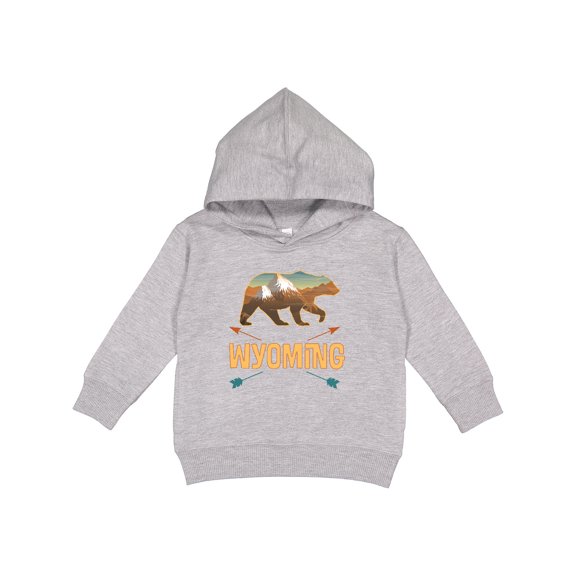 Inktastic Wyoming Vacation Bear Silhouette Toddler Hoodie