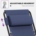 thumbnail image 6 of PURPLE LEAF Outdoor Reclining Chair Patio Zero Gravity Chaise Lounge Folding Chair with Removable Cushion Adjustable Headrest for Lawn Camping Beach Pool Grey, 6 of 9