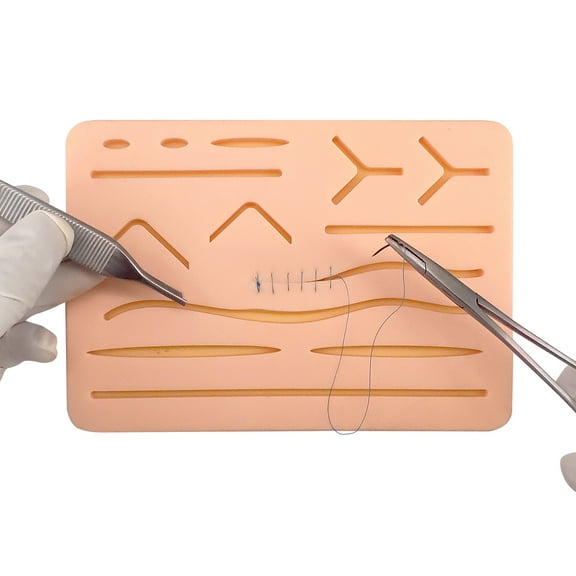 Upgraded Large 3-Layer Suture Pad with Wounds for Practicing Suturing