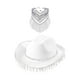 thumbnail image 5 of Sombrero de Vaquero Salvador con Pañuelo Estampado de Cachemira Blanco para Mujer, 5 of 7