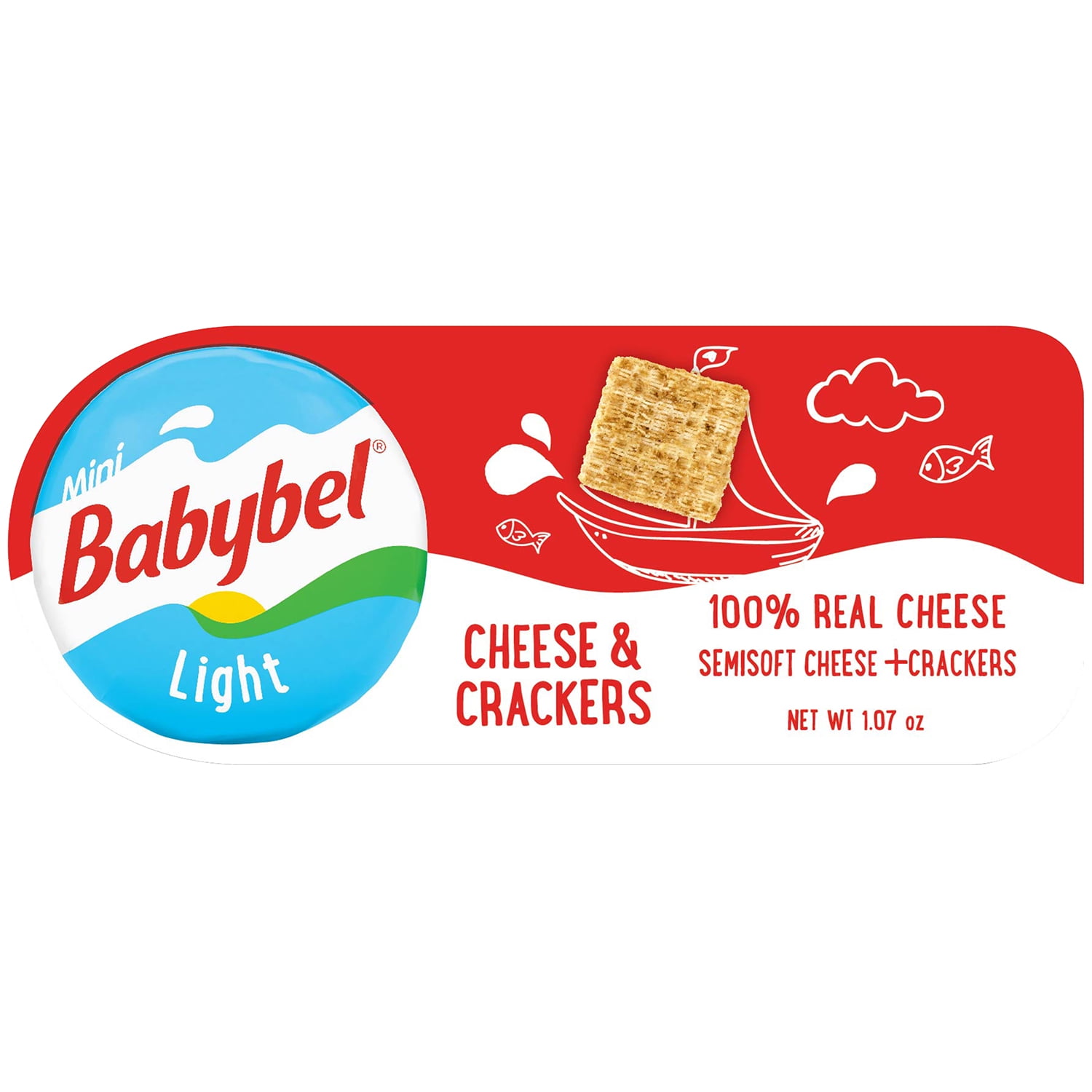 Babybel Semisoft Cheese, Light, Mini