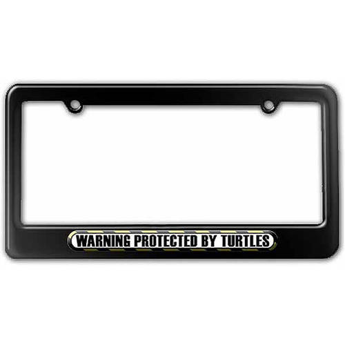 Protected By Turtles License Plate Tag Frame, Multiple Colors