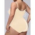 thumbnail image 2 of Bodysuit bodysuit solid colour plus size in polyamide and elastane high support knit fabric without padding women's cardigan elegant bodysuit SKIN 4XL, 2 of 7
