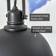 thumbnail image 2 of Kira Home Belle 9" Pendant Light with Dome Shade, Petit Retro Metal Dark Brown Hanging Light, Oil Rubbed Bronze, 2 of 9