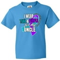 thumbnail image 3 of Inktastic Suicide Prevention I Wear Teal and Purple For My Uncle Youth T-Shirt, 3 of 5