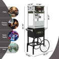 thumbnail image 2 of siu want 20oz Commercial Popcorn Machine with Cart - Vintage Style Popper Pops 62 Cups per Batch, Portable Cart with Wheels for Parties, Home Theater, Events (Black)​, 2 of 11