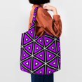 thumbnail image 6 of ZNDUO Women Tote Bag, Casual Handbags Big Capacity Shopping Shoulder Bag- Purple Triangle Seamless Structure Pattern, 6 of 7