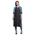 thumbnail image 1 of Bimba Robes Tuniques Droites en Coton pour Femmes Kurta Imprimée Tenue d'Été Kurta-TP, 1 of 6